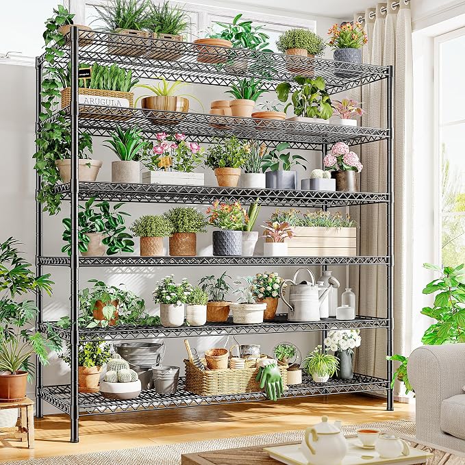 REIBII 83" H Storage Shelves 3840LBS Metal Shelving Unit 6 Tier Wire Shelving - Image 8