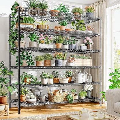 REIBII 83" H Storage Shelves 3840LBS Metal Shelving Unit 6 Tier Wire Shelving - Image 8