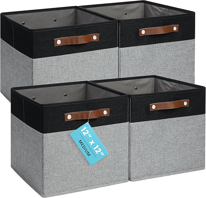 OrganiHaus 12" x 12" x 12" Fabric Storage Bins by OrganiHaus