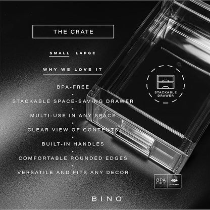BINO | Stackable Plastic Storage Drawers, Small - Image 4