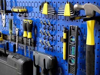 Wall Control Pegboard 16in x 32in Horizontal Blue Metal Pegboard Tool Board - Image 2