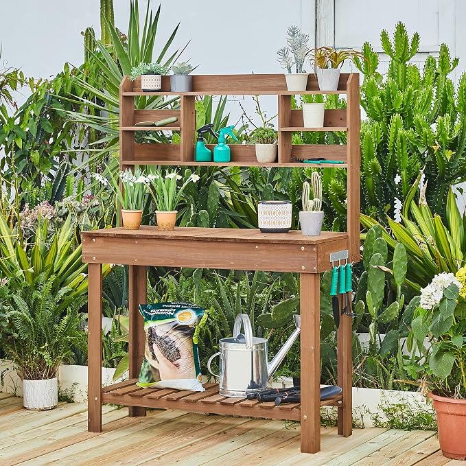 Yaheetech Outdoor Potting Bench, Display Rack & Storage Shelf, transplanting - Image 2