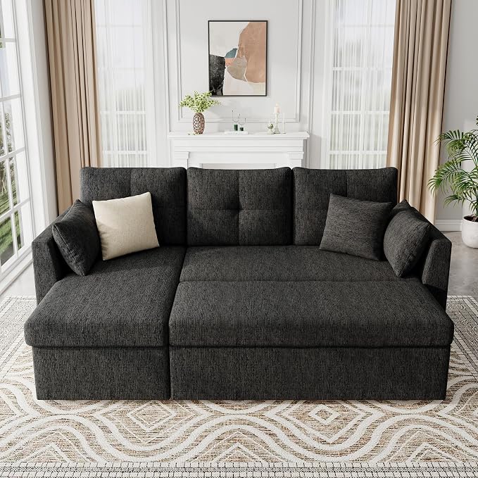 Huatean Home Sleeper Couch Sofa, Sectional Sleeper Sofa Bed - Image 2