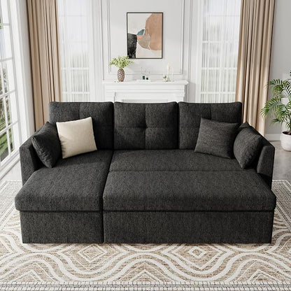 Huatean Home Sleeper Couch Sofa, Sectional Sleeper Sofa Bed - Image 2