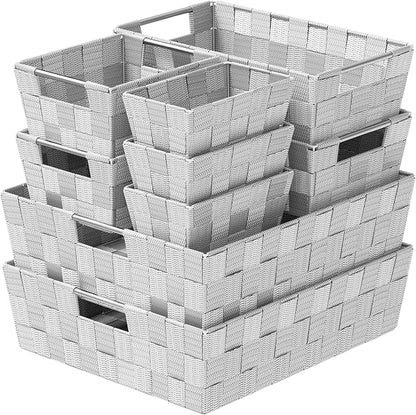 Baskets For Organizing Set Of 9 Grey by Neaterize