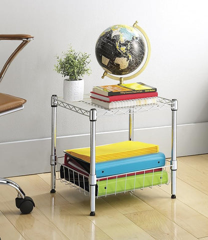 Whitmor 2-Wire Shelving Unit, Metal Storage Shelves, Stacking Shelf - Image 2