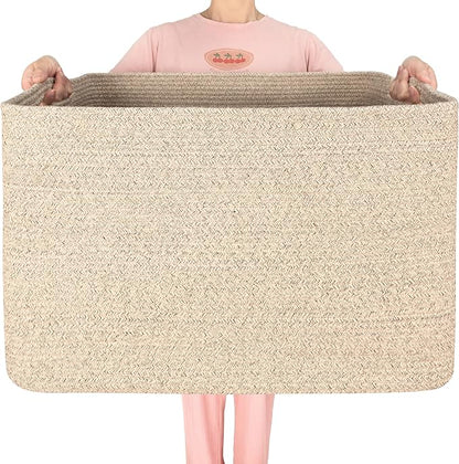 MINTWOOD Design 112L Extra Large Blanket Basket Holder Living Room, Dog Toy by MINTWOODDesign