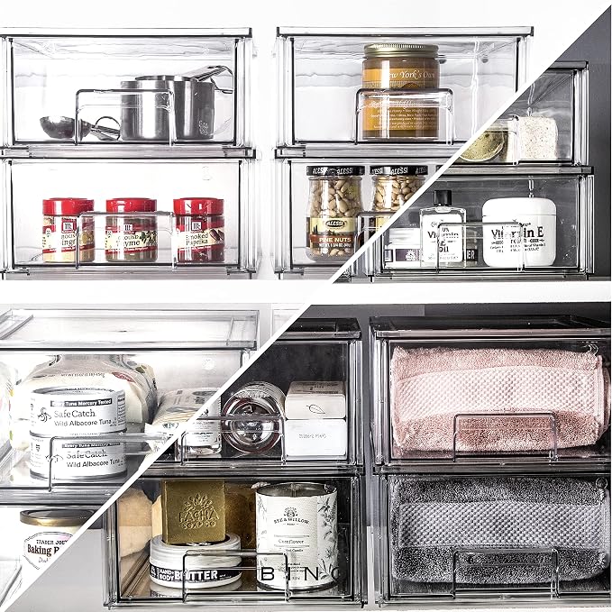BINO | Stackable Plastic Storage Drawers, Large - Image 2