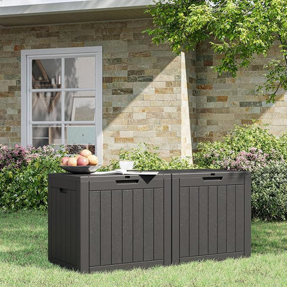 32 Gallon Deck Box Lockable Resin Indoor Outdoor Storage Box waterproof Outdoor - Image 6