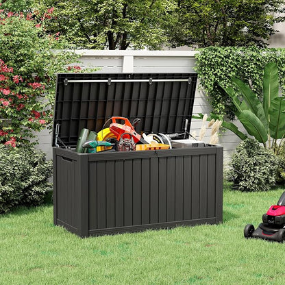 KAMABOKO Outdoor Storage Box, 180 Gallon Large Outdoor Resin Deck Box, Storage - Image 6