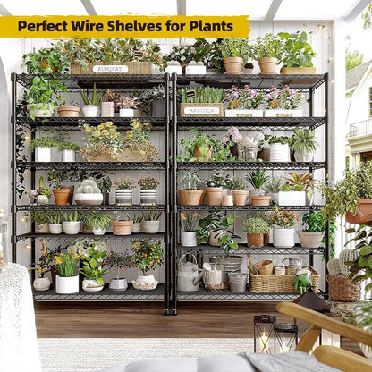 REIBII 71" H Metal Shelves 6 Tier Storage Shelves 1200LBS Adjustable Shelving - Image 7