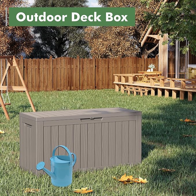 72 Gallon Deck Box Lockable Resin Outdoor Storage Box waterproof Outdoor - Image 7