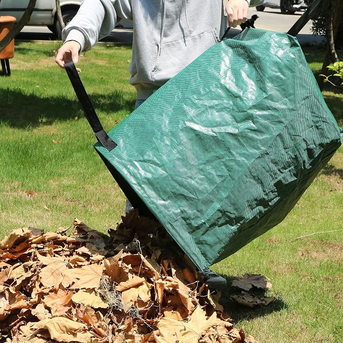 Gardzen 12 Tines Gardening Leaf Rake, Lightweight Steel Handle, Detachable - Image 7