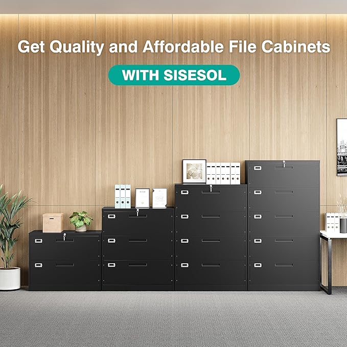 SISESOL 3 Drawer Lateral File Cabinet - Image 4