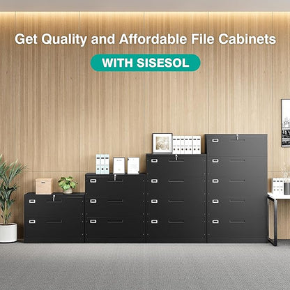 SISESOL 3 Drawer Lateral File Cabinet - Image 4