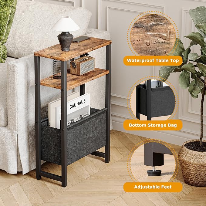 Narrow Side Table, Slim End Table - Image 4