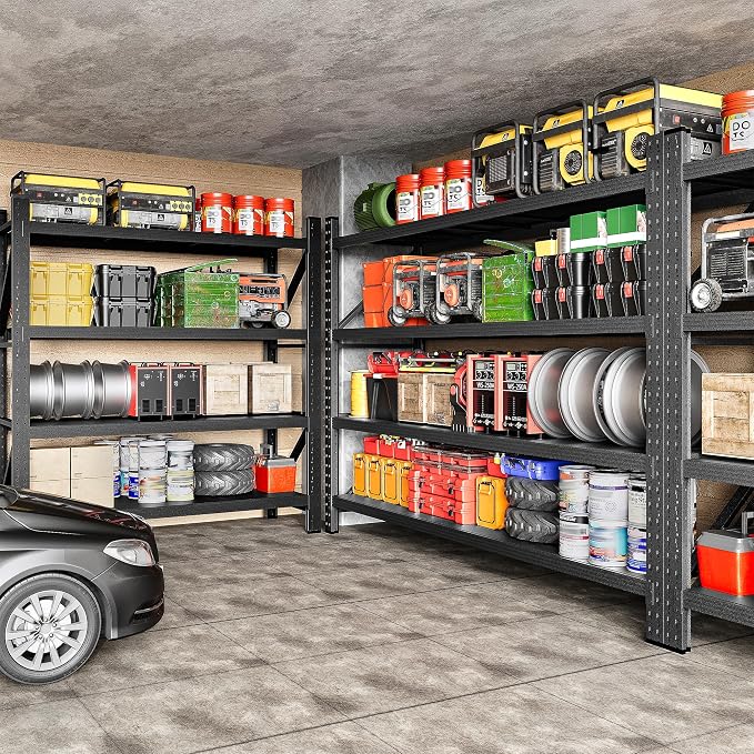 71.3" Wide Heavy Duty Garage Shelving Units, 5000LBS Deep Storage Shelves - Image 4