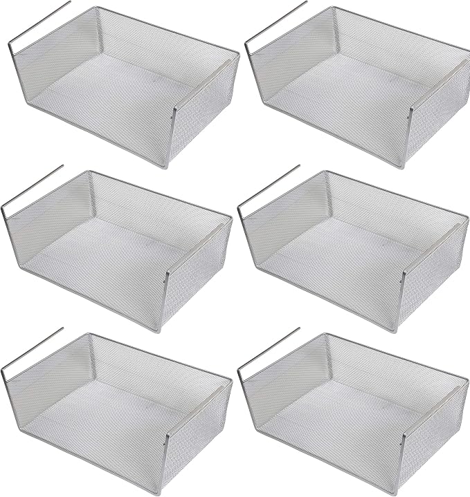 YBM Home Under Shelf Basket Mesh Stainless Steel Storage Under Cabinet Hanging by YBMHome