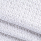 BELIZZI HOME 100% Cotton Bed Blanket, Breathable Bed Blanket King Size, Cotton Thermal Blankets King, Perfect for Layering Any Bed for All Season, White