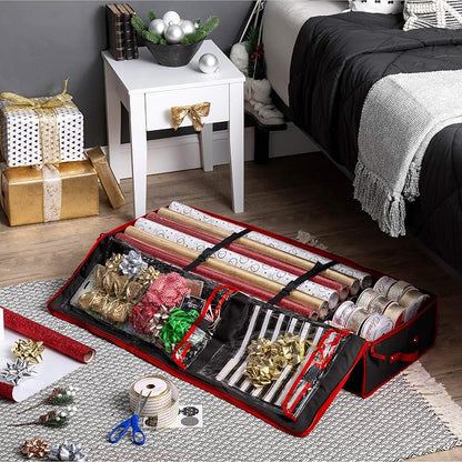 ZOBER Wrapping Paper Storage, Gift Wrapping Organizer Storage, 40 in gift wrap - Image 2