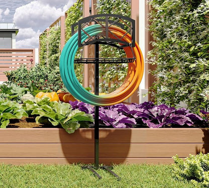 Fire Beauty Garden Hose Holder, Water Hose Holder Rack Organizer - Image 2