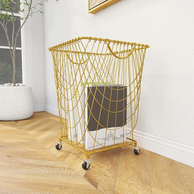 Deco 79 Metal Square Storage Cart - Image 9