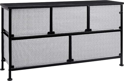 Amazon Basics Extra Wide Fabric 5-Drawer Storage Organizer Unit - Image 5