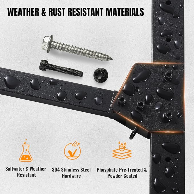3-Tier Foldable Kayak Wall Mount Rack | Space-Saving Swing-Away Design - Image 4