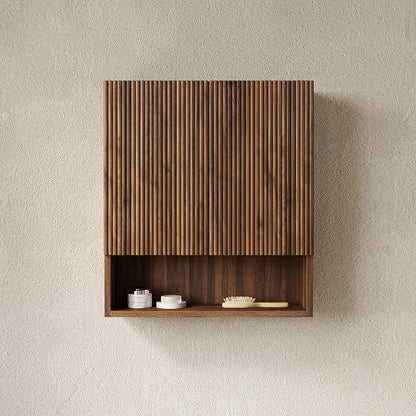 Dark Walnut Bathroom Wall Cabinet by USHOWER