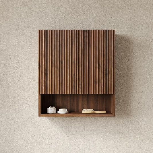 Dark Walnut Bathroom Wall Cabinet by USHOWER