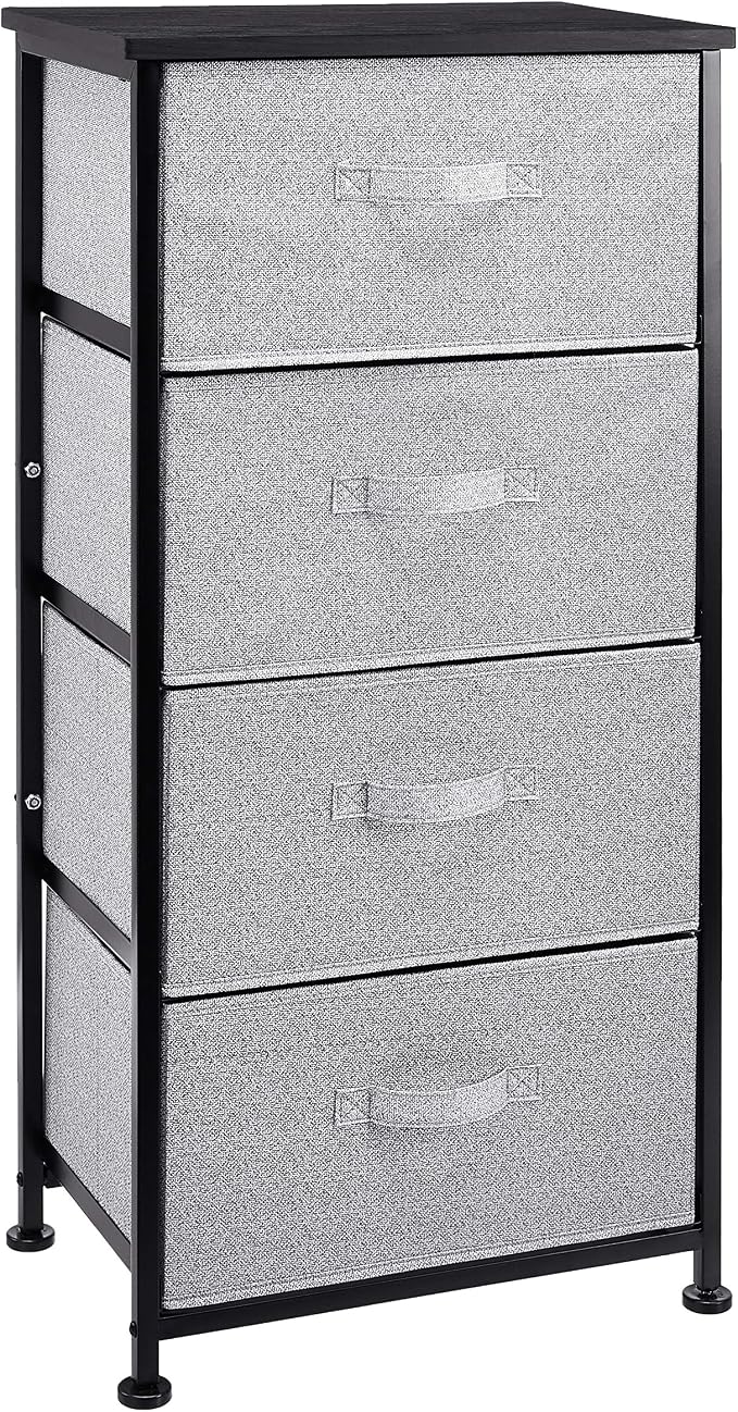 Amazon Basics Fabric 4-Drawer Storage Organizer Unit by AmazonBasics