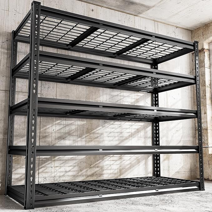 REIBII 48" W Garage Shelving 3000LBS Metal Shelving Heavy Duty Storage Shelves by REIBII