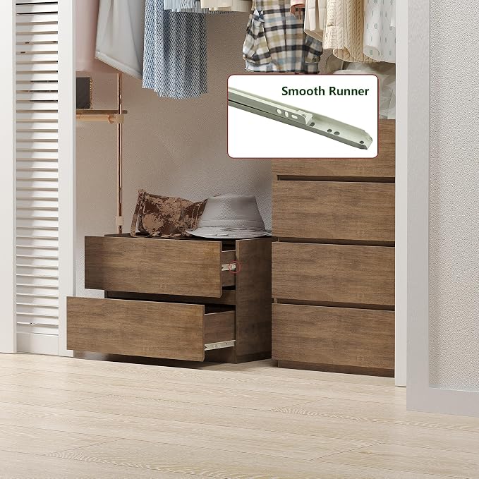 woodtalks Stackable 2 Drawer Dresser, Storage Cabinet - Image 5